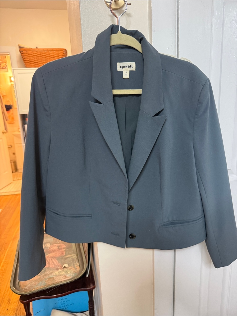 Open Edit Women's Cropped Blazer